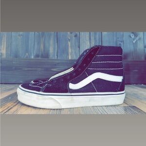 Kids Black and White High-Top Sneakers